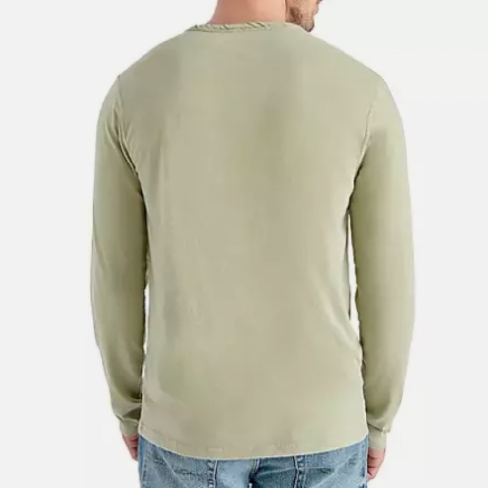 NWT Lucky Brand Men's Long Sleeve Triblend Notch Neck Henley  with button closur - Picture 8 of 15